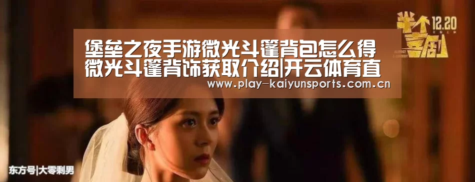 堡垒之夜手游微光斗篷背包怎么得 微光斗篷背饰获取介绍|开云体育直播(图4) 开云赛事